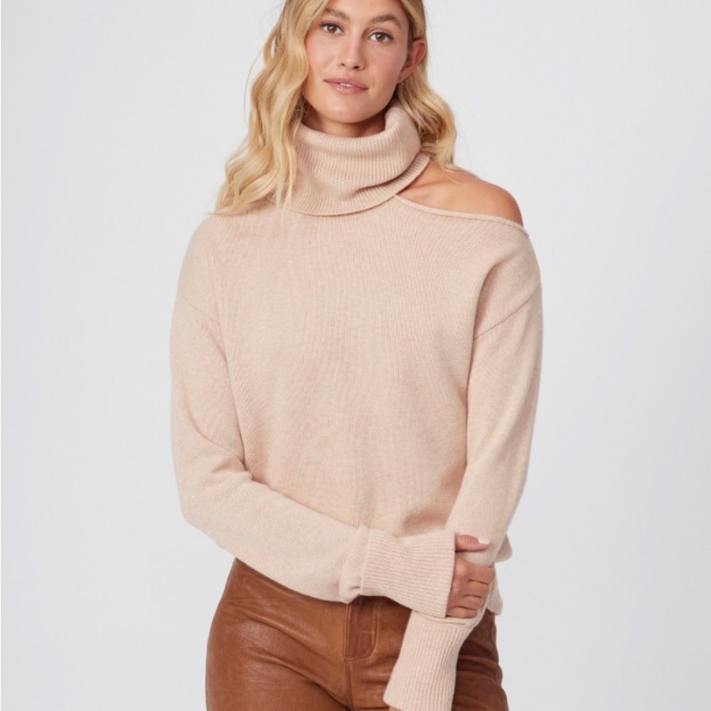 NWT IN BAG PAIGE Raundi Turtleneck Sweater - Camel - XS